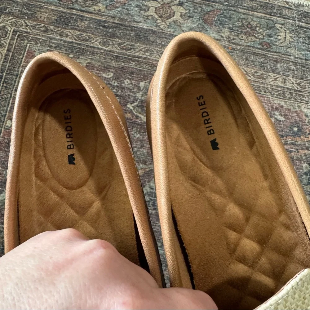 Birdies The Vesper Driver Cappuccino Leather Raffia 8 NWOT - Picture 12 of 12